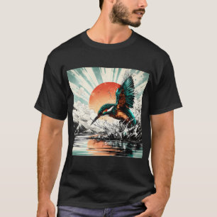 Eisvogel, KI-generierte Kunst T-Shirt