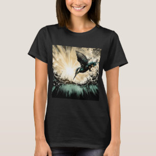 Eisvogel, KI-generierte Kunst T-Shirt
