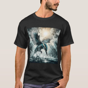 Eisvogel, KI-generierte Kunst T-Shirt