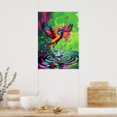 Eisvogel-Kunst Poster (Küche)