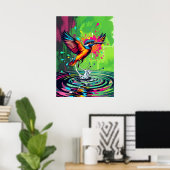 Eisvogel-Kunst Poster (Heimbüro)