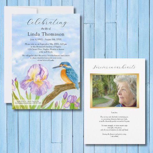Eisvogel Lila Iris Lebensfeier Einladung