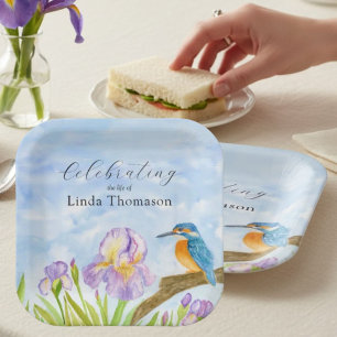 Eisvogel Lila Iris Lebensfeier Pappteller