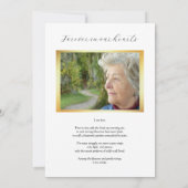 Eisvogel Lila Schwertlilien Feier des Lebens Einladung (Rückseite)