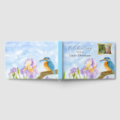 Eisvogel Lila Schwertlilien Feier des Lebens Gästebuch (Voll)