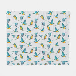 Eisvogel-Muster Leggings Fleecedecke