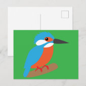 Eisvogel Postkarte (Vorne/Hinten)