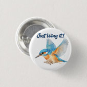 Eisvogel-Rundbutton-Abzeichen Button (Vorne & Hinten)