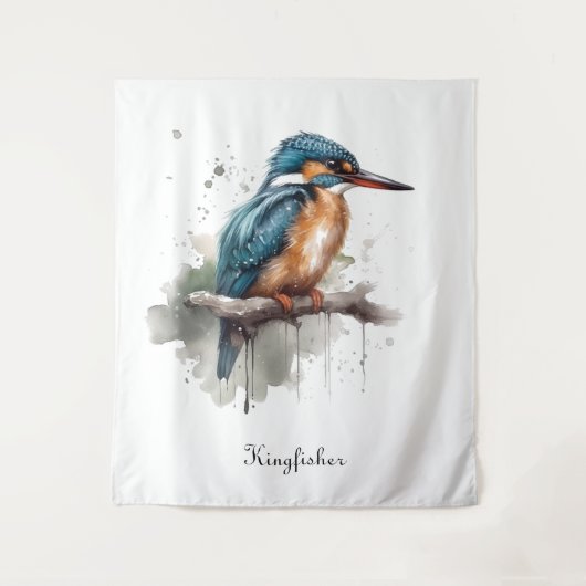 Eisvogel-Serenität Wandteppich (Vorderseite)