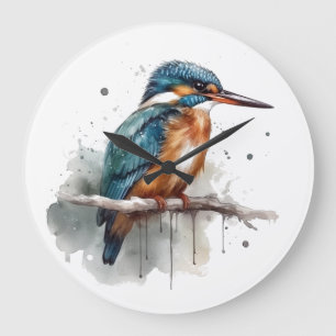 Eisvogel Serenity Große Wanduhr