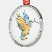 Eisvogel Silbernes Ornament (Links)