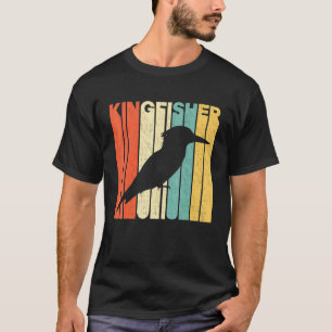 Eisvogel-Silhouette im Vintage-Retro-Stil T-Shirt