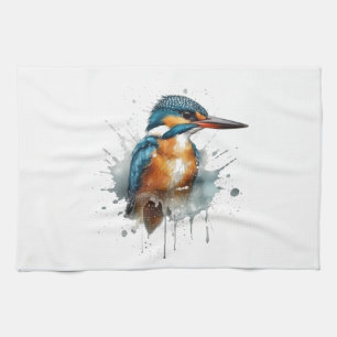 Eisvogel Splash Geschirrtuch