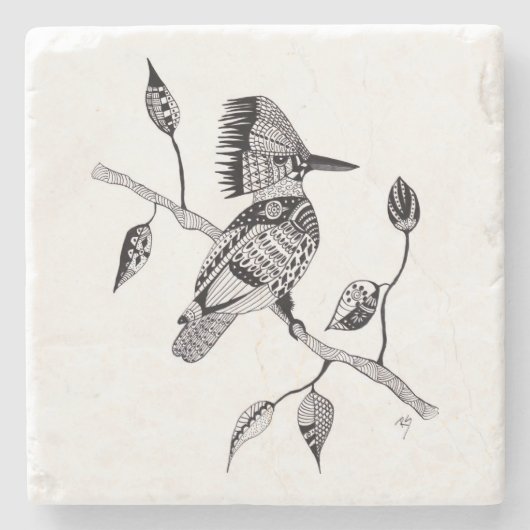 Eisvogel-SteinUntersetzer Steinuntersetzer (Vorderseite)