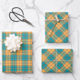 Eisvogel-Tartan-Geschenkpapierbögen Geschenkpapier Set