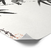 Eisvogel und Bambus (19. Jahrhundert) Poster (Ecke)