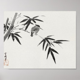 Eisvogel und Bambus (19. Jahrhundert) Poster
