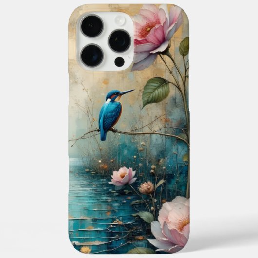 Eisvogel und Rosen Case-Mate iPhone Hülle (Rückseite)