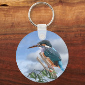 Eisvogel und Weide  Schlüsselanhänger (Rückseite)
