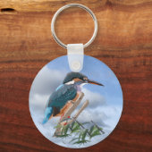 Eisvogel und Weide  Schlüsselanhänger (Vorderseite)