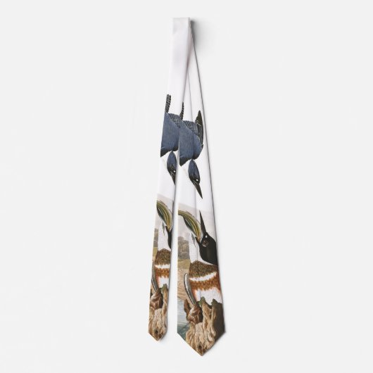 Eisvogel-Vögel Audubon Tier-Krawatte Krawatte (Rückseite)