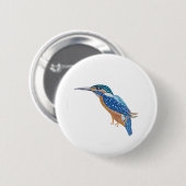 Eisvogel-Vogel Button (Vorne & Hinten)