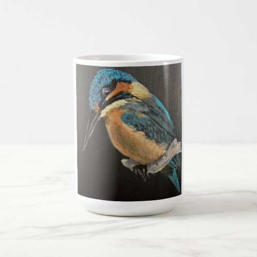 Eisvogel-Vogel-Feinkeramik-Tasse  Kaffeetasse (Mittel)