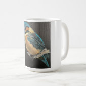 Eisvogel-Vogel-Feinkeramik-Tasse  Kaffeetasse (VorderseiteRechts)
