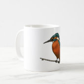 Eisvogel-Vogel-Tasse Kaffeetasse (Vorderseite Links)
