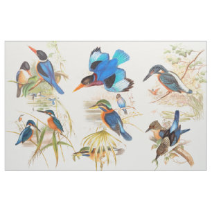 Eisvogel-Vogel-Tier-Tier-Teich-Gewebe Stoff