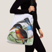 Eisvogel-Vogel-Tier-Tier-Teich-Taschen-Tasche Tragetaschen Mit Langen Trägern (Von Nahem)