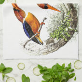 Eisvogel-Vogel-Tiertier-Teich-Geschirrtuch Geschirrtuch (Gefaltet)