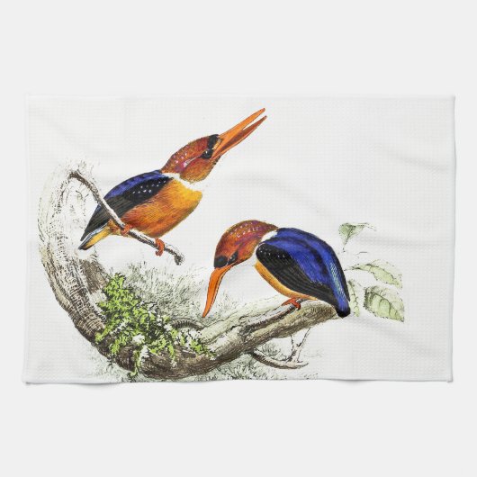 Eisvogel-Vogel-Tiertier-Teich-Geschirrtuch Geschirrtuch (Horizontal)