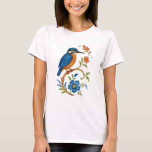 Eisvogel Vogel Vintage Porzellan T-Shirt