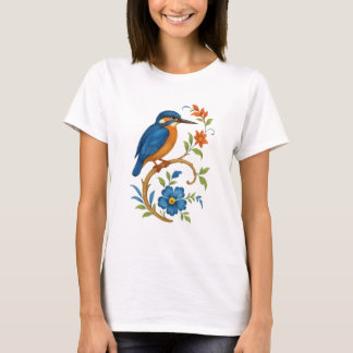 Eisvogel Vogel Vintage Porzellan T-Shirt