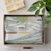 Eisvogel-Vogelcattail-Teich-Tier-Seidenpapier Seidenpapier (Geschenk)