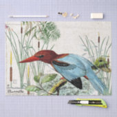 Eisvogel-Vogelcattail-Teich-Tier-Seidenpapier Seidenpapier (Handwerk)