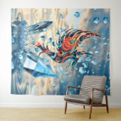 Eisvogel Wandteppich (Beispiel (Horizontal))