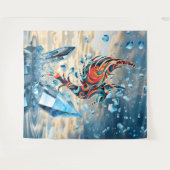 Eisvogel Wandteppich (Vorderseite (Horizontal))