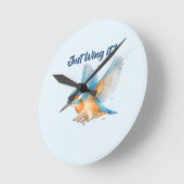 Eisvogel Wanduhr (Winkel)