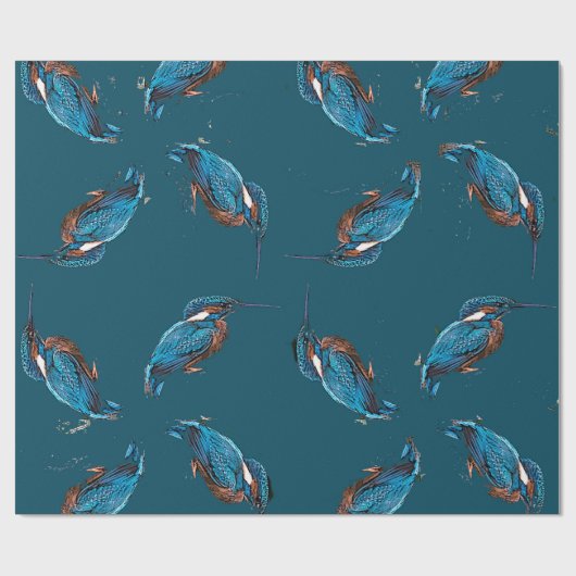 Eisvogelmuster bywhacky geschenkpapier (Flach)