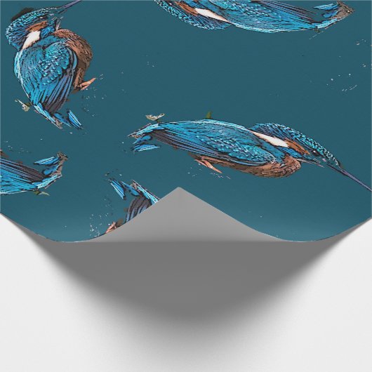 Eisvogelmuster bywhacky geschenkpapier (Ecke)
