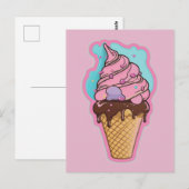 Eiswaffel Postkarte (Vorne/Hinten)