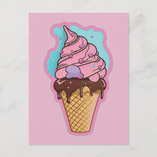 Eiswaffel Postkarte (Vorderseite)
