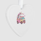 Eiswagen-Einhorn (1) Ornament (Vorderseite)