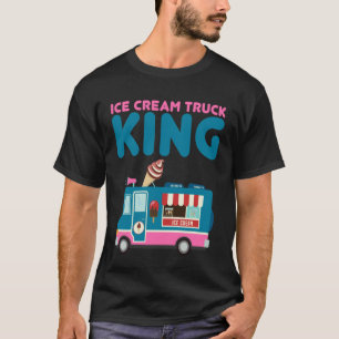 Eiswagen-König Nostalgisches Sommeressen Eiscreme T-Shirt