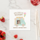 Eiswagen-Regenbogen-Foto mit individuellem Design Serviette (Beispiel)