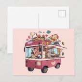 Eiswagen Van Postkarte (Vorne/Hinten)