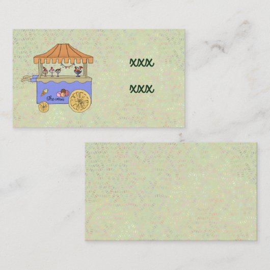 Eiswagen Visitenkarte (Vorne/Hinten)