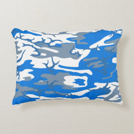 Eiswasser Blaue Camouflage Kissen